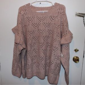 NWT Old Navy Oversized/Boxy Sweater - Size XXL - Rose/Quartz/Cream